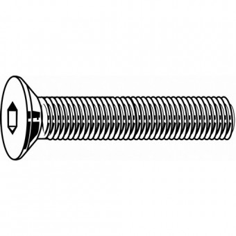 SHCS Flat Alloy Steel #3-48x3/16 PK100 | QTEC